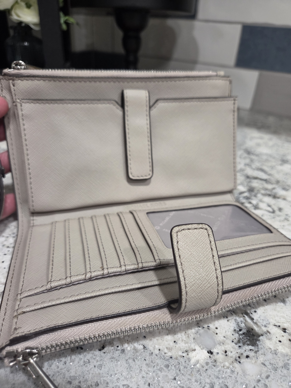 Michael Kors Women's Wristlet Wallet - Beige - Picture 3 of 8
